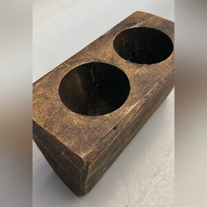 Rustic Wooden Double Holder